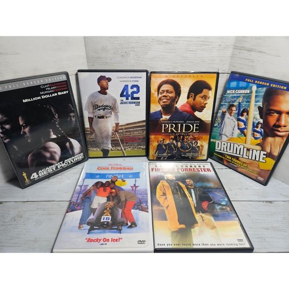 Sports DVD Lot Of 6 Boxing Baseball Disney Pride 42 Million Drum Forrester - Picture 1 of 7